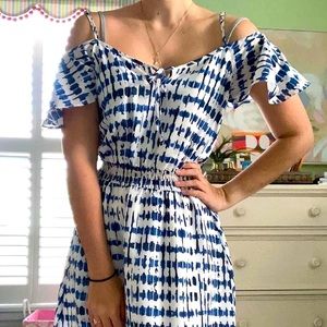 Jack Silky Summer Tie-Dye Off-Shoulder Dress